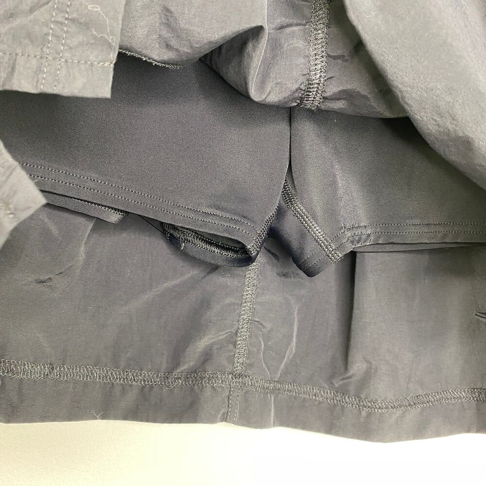 Lands End Swim Skort 4P Black Built In Shorts Skirt Swim Bottom Nylon Beach Pool - Picture 4 of 6